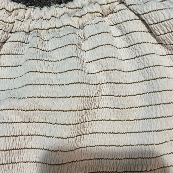 Zara Kids Swimsuit Girls Size 8-9 White & Gold Stripes One Piece Ocean Pool - Picture 5 of 6